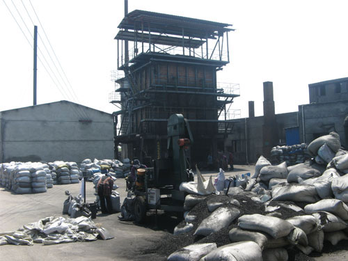 粉狀活性炭生產現(xiàn)場